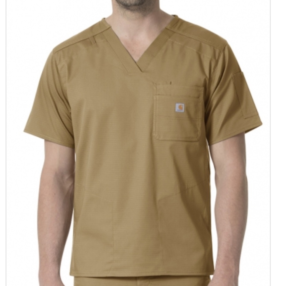 Carhartt Ripstop Rugged Flex Men's Scrub Top Size 2XL Dijon